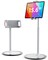 SAIJI Tablet Stand Holder, Height Adjustable Portable Monitor Stand, 360 Degree Rotating, Aluminum Alloy Cradle Mount Dock for 4.7&quot;-15.6&quot; Screen iPhone Samsung, iPad, Kindle, eBook Reader (Silver)