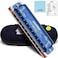 East top Harmonica, Diatonic Blues Harmonica Key of C, Blues Harp Mouth Organ Harmonica 10 Holes 008K with Blue Case, Standard Harmonica For Adults, Professionals, Beginners and Students, as a Gift