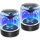 MEGATEK Dual Portable Bluetooth Speakers, Wireless Stereo Pairing, Vibrant LED Light Show, Loud Sound and Punchy Bass, IPX5 Waterproof, 12 Hours Playtime, Aux Input, Set of 2 for Home and Outdoor