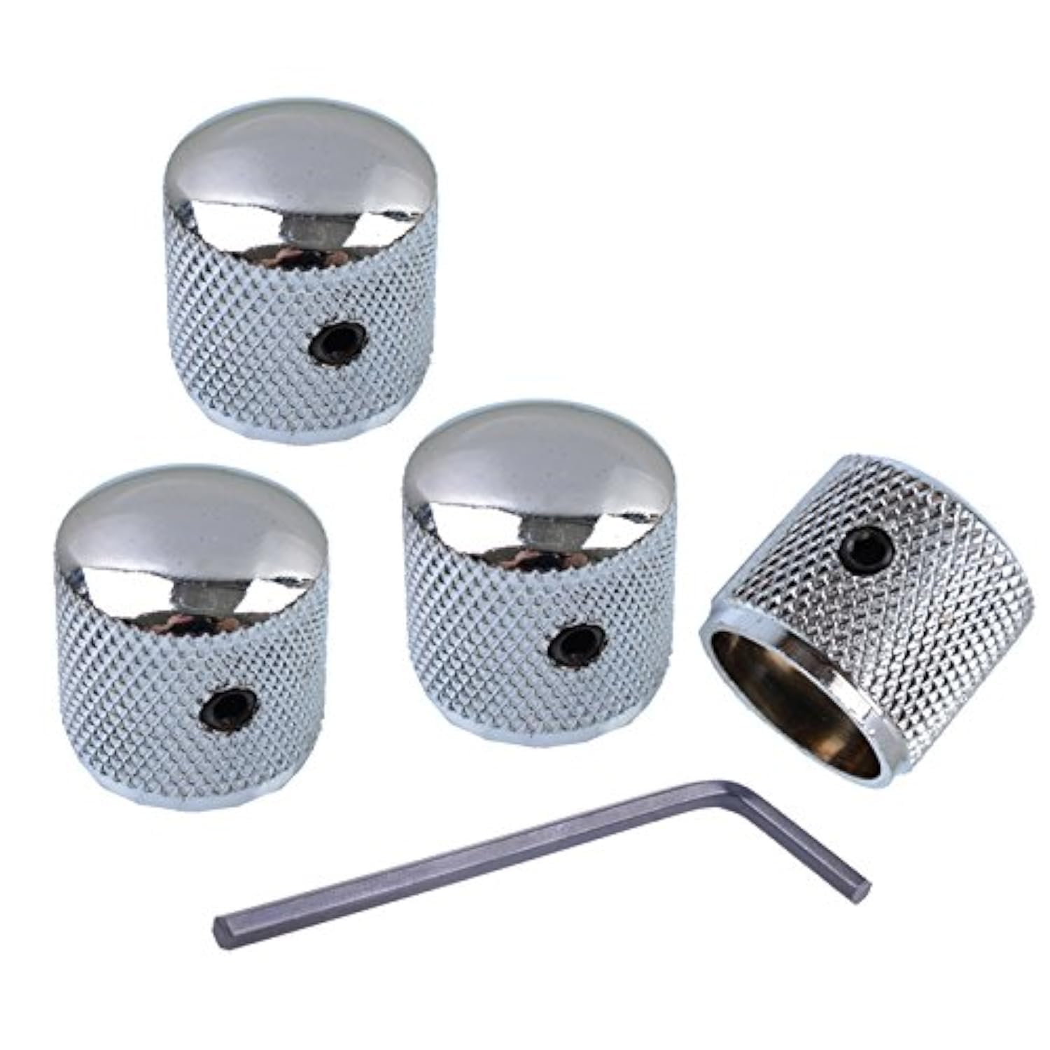 بوتي 1583 Bouti1583 Metal Volume Tone Dome Tone Guitar Speed Control Knobs With Allen Keys Screws Se