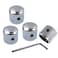 Metal Volume Tone Dome Tone Guitar Speed Control Knobs with Allen Keys Screws Set for Fender Strat Telecaster Gibson Les Paul Electric Guitar or Bass, Chrome Pack of 4 Pcs