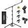 ZOMON Microphone Stand, Tripod Boom Arm Floor Mic Stand Height Adjustable Heavy Duty with Carrying Bag 2 Mic Clips 3/8" to 5/8" Adapter for Singing Podcast for Blue Yeti Shure SM58 SM48 Samson Q2U