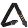 BestSounds Guitar Strap, 100% Soft Cotton Guitar Straps With 3 Pick Holders For Bass, Electric &amp; Acoustic Guitar (Black)