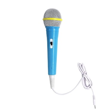 SOFTMED Wired Microphone, Wired Dynamic Microphone 3.5mm Jack Lightweight No Battery for Kids Singing Mechine Home Wired Microphone(Blue), Free Size (1, Blue)