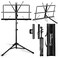 K KASONIC Music Stand, 2 in 1 Dual-Use Folding Sheet Music Stand &amp; Desktop Book Stand, Portable Lightweight with Music Sheet Clip Holder Carrying Bag