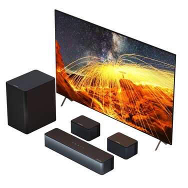 ULTIMEA 5.1 Virtual Surround Sound Bar, 320W Home Theater Surround System with Adjustable Speakers &amp; Subwoofer, TV Speaker Soundbar, Sound Bar for Smart TV, Bluetooth 5.3, Easy Setup, Poseidon D50