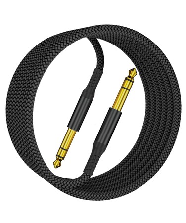 Itramax 1/4 inch TRS Audio Cable 10 FT,Straight 6.35mm Male Jack Balanced Stereo Cord,6.35 Instrument Interconnect Wire for Electric Guitar,Bass,Keyboard,Mixer,Monitor,Amplifier/Amp,Speaker Studio