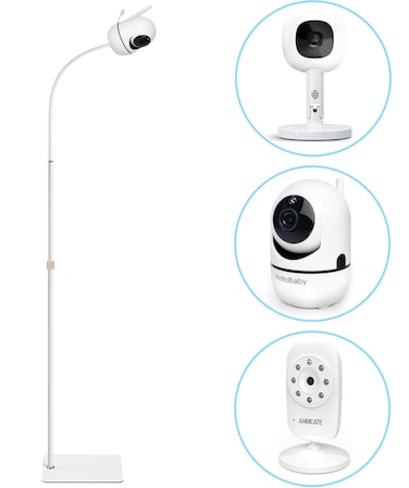 AISVAN Adjustable Height Baby Monitor Floor Stand Holder for Hellobaby HB6550 HB65/HB66/HB248 Baby Monitor and Also Compatible with The Nanit Pro Smart Baby Monitor &amp; Flex Stand