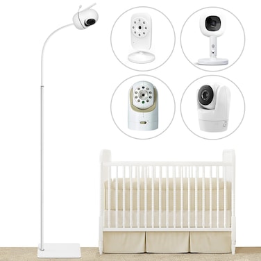 67" Adjustable Height Baby Monitor Floor Stand Holder Compatible with Hellobaby,ANMEATE,Infant Optics DXR-8 Pro,Also Compatible with The Nanit Pro Smart Baby Monitor &amp; Flex Stand Without Tool