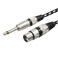 FURUI Microphone Cable 6ft, XLR Female to 1/4' TS Cables, Nylon Braided 6.35mm (1/4 Inch) TS to XLR Cable (XLR Female to TS Unbalanced Cable)