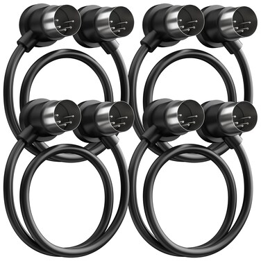 Heams 4 Pack Premium Right Angle MIDI Cable 1FT, Low Profile for Saving Space MIDI Cables, Stable &amp; Fast Transmission and Long-Lasting 5 Pin Din Cable, Ideal for MIDI Interface, Keyboard, Pedal Board
