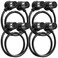 Heams 4 Pack Premium Right Angle MIDI Cable 1FT, Low Profile for Saving Space MIDI Cables, Stable &amp; Fast Transmission and Long-Lasting 5 Pin Din Cable, Ideal for MIDI Interface, Keyboard, Pedal Board