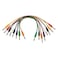 OnStage Hot Wires Straight 1/4'' TRS Patch Cables, Assorted, 17'' (8 Pack)