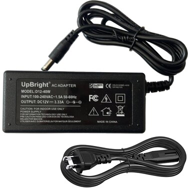 UpBright 12V 3A AC/DC Adapter Compatible with Donner DEP-20 DEP-20S DEP-10 DEP-45 DEP-80 Beginner Digital Piano 88 Key Full Size Weighted Keyboard Piano 12VDC 36W Power Supply Cord Battery Charger PSU