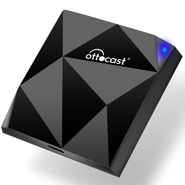 OTTOCAST Wireless CarPlay Adapter for iPhone - 2025 Upgrade Wired to Wireless Apple Carplay Dongle - 5GHz WiFi, Low Latency, Plug &amp; Play, Online Update