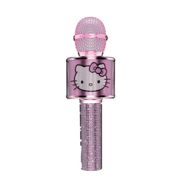 Hello Kitty Bluetooth Karaoke Microphone &amp; Wireless Speaker - Rechargeable Battery, Onboard Controls, Fun Sound Effects