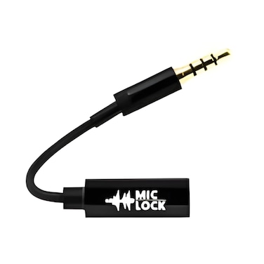 Mic-Lock Microphone Security with SoundPass - Audio and Data Security Privacy Protector - 3.5mm to 3.5mm Adapter (Single Pack)