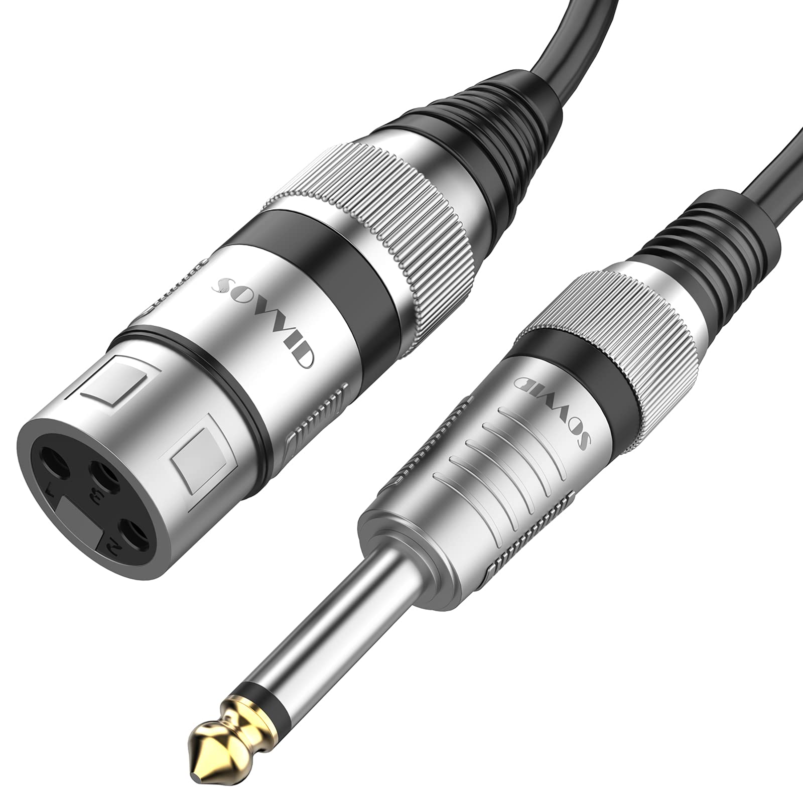 sovvid Sovvid 10ft Xlr Female To 1 6 Ts Mono Jack Unbalanced Microphone Cable Cord Wire