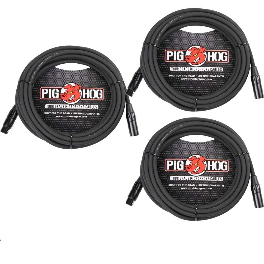 Pig Hog Pig Hog Xlr 25 Foot Microphone Cable 3-pack xlr
