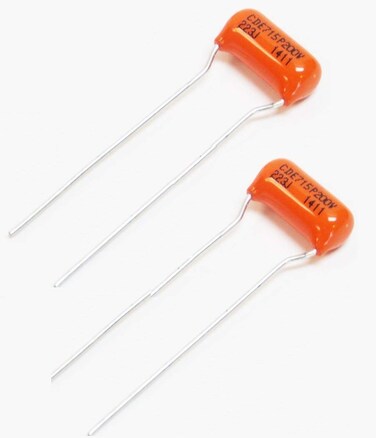 Orange Drop Capacitors .022uf / 200v, 715P Series, Tone Capacitor for Electric Guitar &amp; Bass, Pack of 2