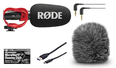 Rode VideoMic GO II-H On-Camera Shotgun Microphone and Deluxe Windshield Wind Cover Kit
