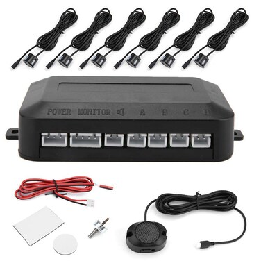 Car Reverse Backup Parking Sensor System,Car Parking Sensor Reversing Kit Warning Sound Indicator Probe System 12V