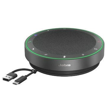 Jabra Speak2 75 Wireless Bluetooth Speakerphone - Portable Speaker with 4 Noise-Cancelling Mics, 65mm Full-Range Speakers &amp; Super-Wideband Audio - Certified Microsoft Teams Speaker - Dark Grey