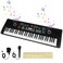 61 key keyboard Piano, Portable Electronic Digital Piano, Built In Dual Speakers, External Microphone, Power Plug, Rich Teaching Content, Multi-Functional Electronic Piano Suitable For Beginners