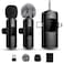 SoPrii 4 in 1 Mini Microphone Wireless Lavalier Microphone for iPhone Android Computer Laptop Camera USB-C,2.4G Ultra-Low Delay,Noise Reduction,Double Lapel Microphone for YouTube TikTok Vlog
