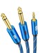 EMK Stereo 1/4-inch to Dual 1/8-inch Jack Cables Mono Stereo Y-Cable Splitter Cord for Smartphone, Computer, CD/DVD Player, Speakers and Home Systems Amplifier (10ft/3m)