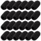 Juvale 24 Pack Microphone Headset Windscreen Covers - Mini Foam Wind Guard Screens for Lavalier &amp; Lapel Mic, Noise Reduction Muff - Black Foam Lapel Mic Cover Pack - 0.8 Inch Wind Screens Microphones