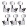 Vangoa 3L3R 6 Pieces Closed Guitar String Tuning Pegs Tuner Machine Heads Knobs Tuning Keys for Acoustic or Electric Guitar, Chrome(Type A)