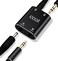 Cooidea 2 Channel Stereo Audio Mixer - Metal Shell, AUX Interface Support 2 In 1 Out Mini Stereo Sound Mixer Includes 1-Meter Audio Cables - For PC, Phone, Laptop, Headphones