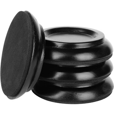 Eison Piano Caster Cups for Upright Piano Wooden Piano Caster Piano Leg Floor Protectors with Non-Slip &amp; Anti-Noise Foam Hardwood Floor Protectors, Set of 4, Black