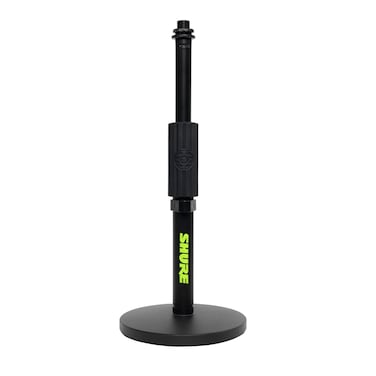 Shure by Gator Round Base Desktop Mic Stand with Standard Height-Adjustable Twist Clutch and 6" Base; (SH-DESKTOP1)
