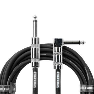Cableworks By Gator Cases Backline Series Standard 5 Foot Straight to Right Angle Instrument Cable; (GCWB-INS-05RA)