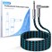 CeMeow Guitar Cable 6ft 1/4 Inch Guitar Cord Straight to Right Angle Instrument Cable with Braided Tweed and Anti-Kinking Design for Guitar Bass Amp, Black &amp; Blue
