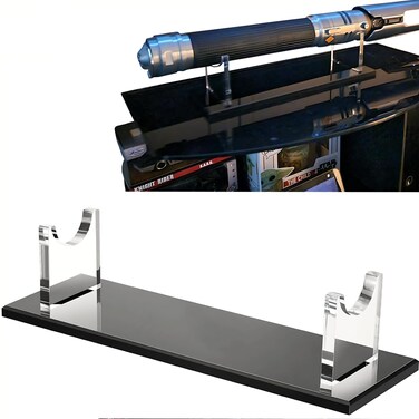 WANLIAN Lightsaber stand sword stand desktop acrylic lightsaber stand sword stand fixed stand decorative sword stand display stand (Black)