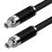 EMK Digital Optical Audio Cable Outer Diameter:7.0MM Toslink Optical Cable Genuine Leather 24K Gold-Plated Connector Ultra Durable Nylon Braided Jacket Flexible Fiber Optic Cord for Home Theater 10ft