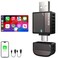 ByteWave CarPlay Wireless Adapter for Apple, Convert Wired to Wireless CarPlay Adapter for iPhone [Mini Size, USB-A &amp; USB-C/Type-C, No Delay, Plug &amp; Play], Compatible with Cars from 2016, Brown