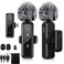 USB C Wireless Lavalier Microphone for iPhone 15/16, Mini Lav LED Mic for Android Phone with Noise Cancelling, Lapel Podcast Microphone for Tiktok Content Creator Video Recording, Streaming, Vlogging