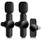 WYTUDTE 2 Pack Wireless Lavalier Microphones for Android Phone, 2.4GHz Plug &amp; Play Lapel Clip-on Mic - Noise Reduction, Microphone for YouTube TikTok Vlog Interview Live Stream Video Recording