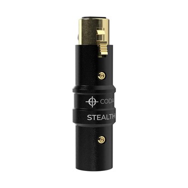 Coda MB-Stealth in-Line Microphone Preamp Mic Gain Booster for Dynamic and Ribbon Mics - 48V Phantom Power Mic Preamp with 28 db Clean Gain, Ultra Low Noise, Enhance Your Podcast or Livestream