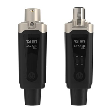 AirSync - Multifunctional UHF Wireless XLR Transmitter and Receiver, Wireless Microphone Adapter for Dynamic &amp; Condenser Mics with 8-Hours Battery, Low Latency, Rechargeable, PA System, 150ft Range