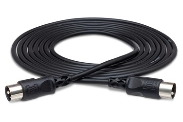 Hosa MID-315BK 5-Pin DIN to 5-Pin DIN MIDI Cable, 15 Feet