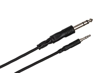 Hosa CMS-105 3.5 mm TRS to 1/4" TRS Stereo Interconnect Cable, 5 Feet