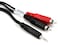 Hosa CMR-203 3.5 mm TRS to Dual RCA Stereo Breakout Cable, 3 Feet