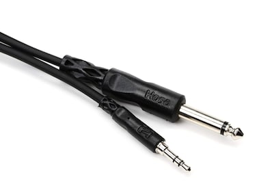 Hosa CMP-110 1/4" TS to 3.5 mm TRS Mono Interconnect Cable, 10 Feet
