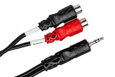 Hosa YRA-154 3.5 mm TRS to Dual RCAF Stereo Breakout Cable