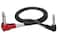 Hosa STP-201RR Right Angle 1/4" TRS to Dual Right Angle 1/4" TS Insert Cable, 1 Meter Black